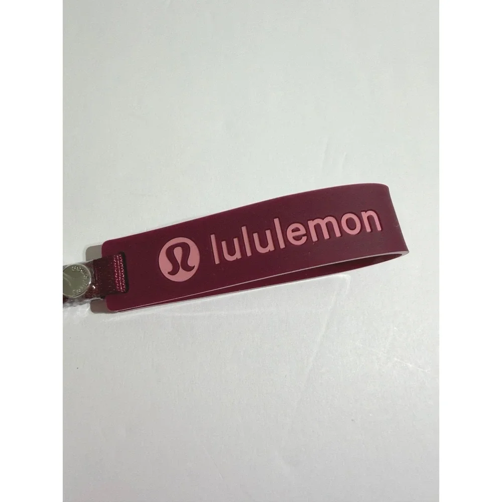 NWT Lululemon Silicone Keychain Deep Luxe Pink Live in the Moment LU9AX6S O/S